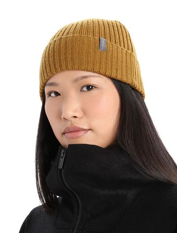 Men's Icebreaker Unisex Merino Rixdorf Cuff Beanie Hats Clove | CA 1841KORI